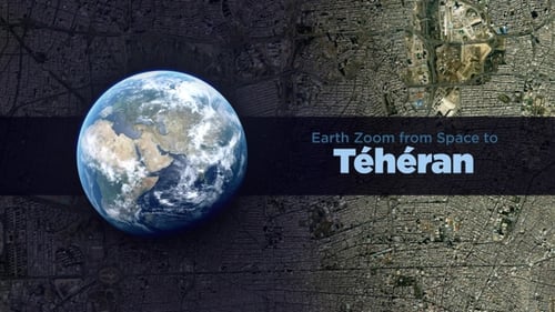 Téhéran (Iran) Zoom de la Terre sur la ville depuis l'espace