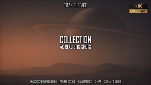 Dramatic Space Scene with Ringed Planet and Alien Landscape