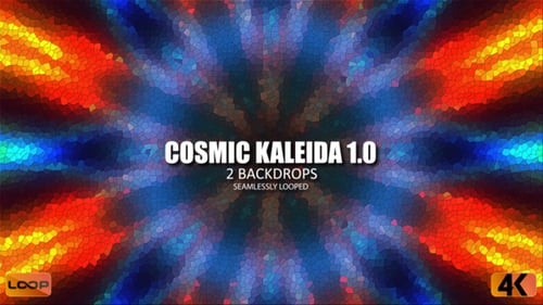 Vibrant Geometric Kaleidoscope Abstract Looping Background Animation