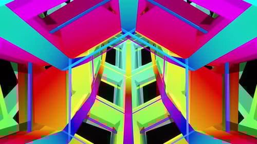Túnel multicolorido Wow Vj Loop HD ProRes