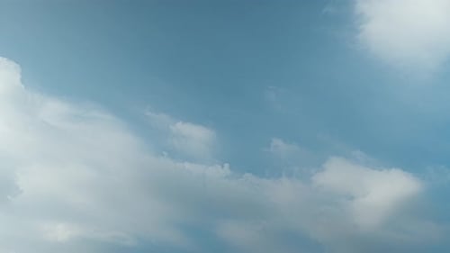 4K Sky Time lapse, Clear very nice soft blue sky, white rolling