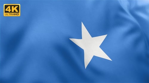 Somalia Flag Waving Realistic Loop