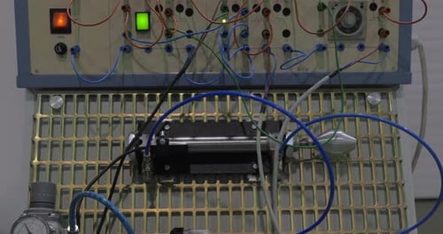 Pneumatic power-tool at work