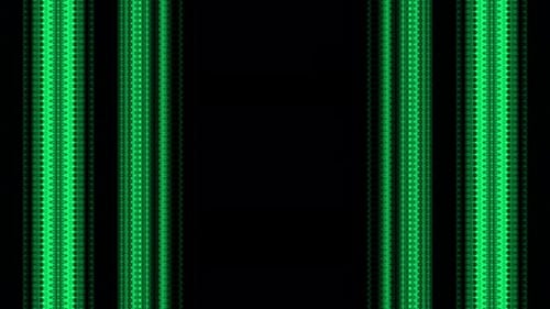 Futuristic Green Digital Vertical Lines Looping Background