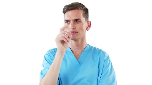 Surgeon using digital screen