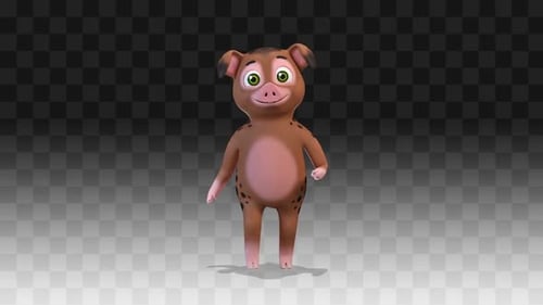 Brown Pig Happy Walk