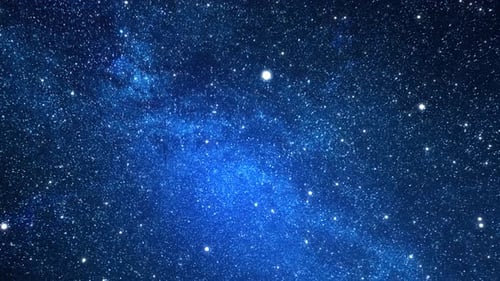Animated Blue Starfield Background with Twinkling Glitter Particles