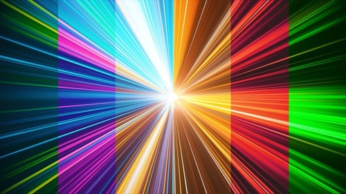 Abstract Light Rays Speed Tunnel Loop Background