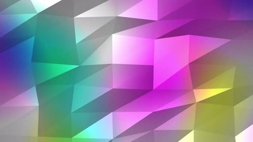 Colorful gradient transition low poly abstract background