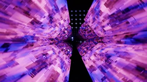 Sci Fi Purple Rotated Tunnel Loop HD