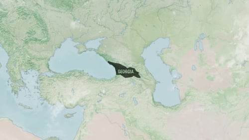 Animated Earth Globe Zooms to Highlight Georgia Map