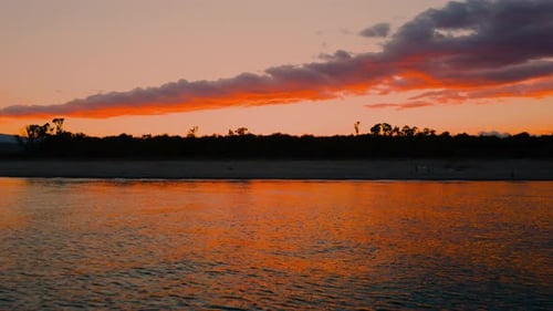 Orange Sunset on the Coast