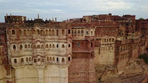 Detail of the Mehrangarh Fort, in Jodhpur, Rajasthan, India.