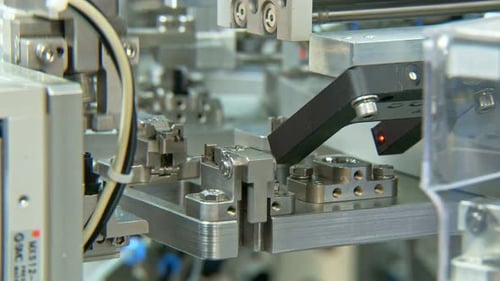 Automated Machine Working in an Industrial Factory