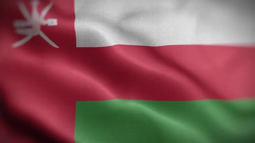 Realistic Waving Oman National Flag Background Loop