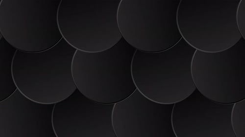 4k Black Many Circles. Looped Background