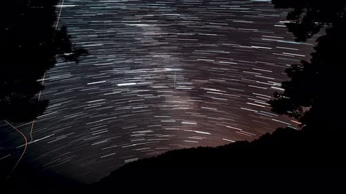 Star Trails in the Night Sky