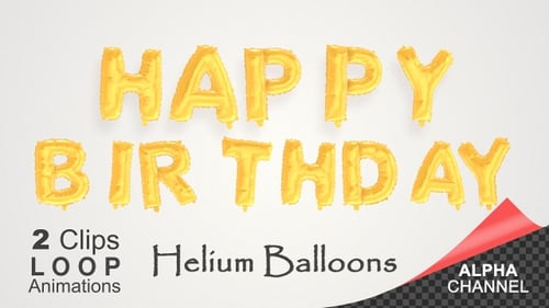 Golden Mylar Balloon Text Reveal