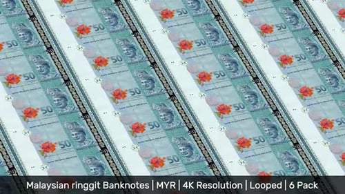 Malaysia Banknotes Money / Malaysian ringgit / Currency RM / MYR/ | 6 Pack | - 4K