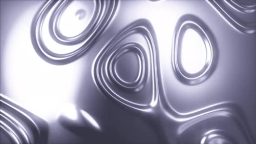 Abstract Metallic Fluid Waves Seamless Looping Background