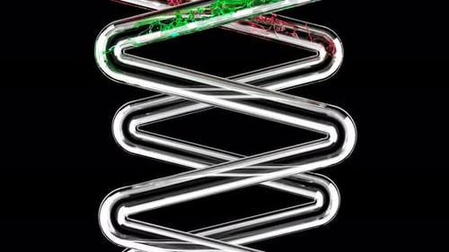 Green and Red Liquid Flow in Glass Tubes on Black Background Medical Research Super Slow Motion 1000