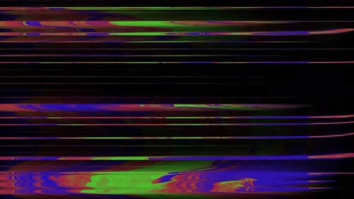 Color Glitch or Analog Distortion Noise Overlay