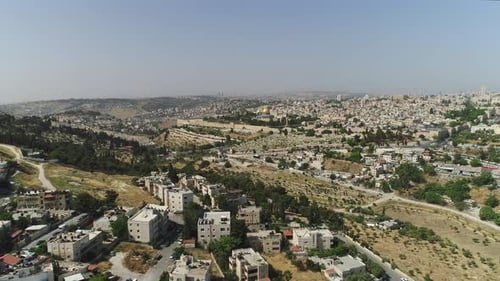 Jerusalem Skyline Aerial View in Daytime