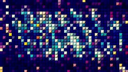 Shimmering Pixel Grid Abstract Background Loop