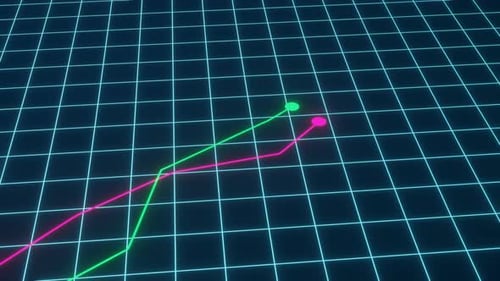 Stock market animated graphic. Stock price chart.