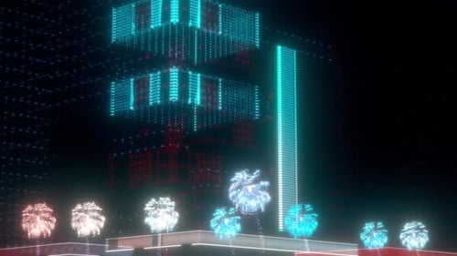 Futuristische digitale Gebäude Hd
