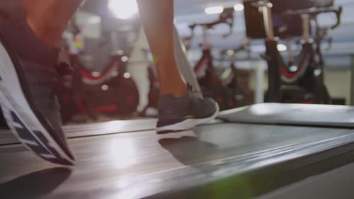 Runner on treadmill
