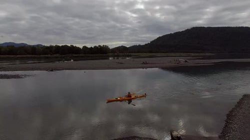 Kayaking in the Andes, South America