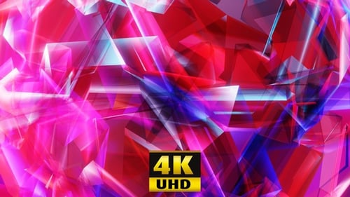 Vibrant Abstract Crystal Shards Dynamic Motion Background