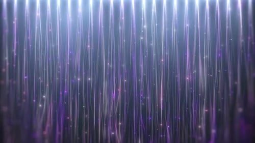 Abstract Flowing Glowing Lines and Particles Background