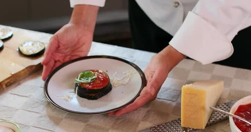 Serving eggplant