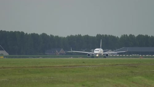 Passenger Plane Takes Off From the Runway