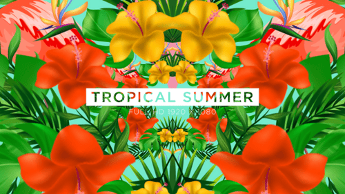 Fond de boucles Vj Paradis Tropical Summer