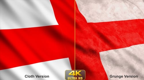 Waving Flag of England Seamless Loop