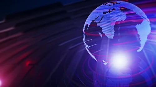 3D World News Background Loop B09