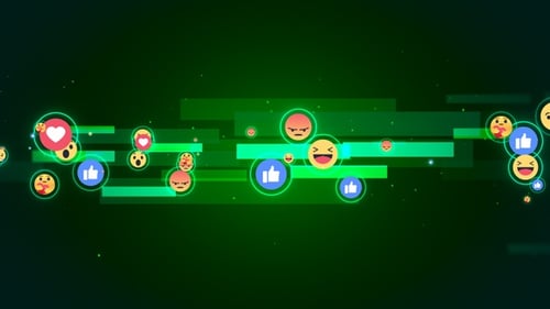 Facebook Reaction Emoji Background V7