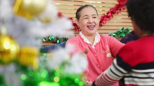 Thanksgiving or christmas Celebration Asian Family Dinner