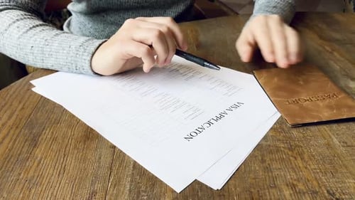 Applying for Visa with Passport and Forms