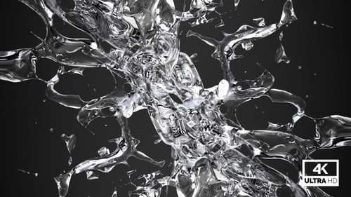 Fluid Water Splash Logo Reveal Transition