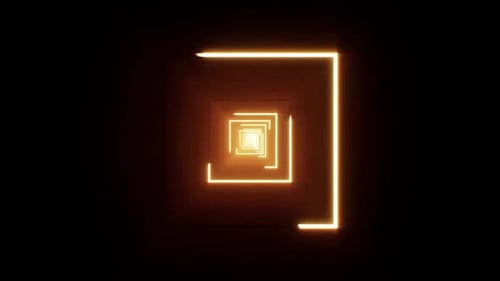 Square Light Stroke in the Dark Cave VJ Loop