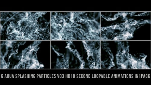 Aqua Splashing Particles V03