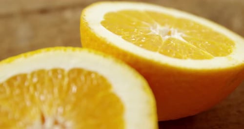 Close-up of halved sweet limes