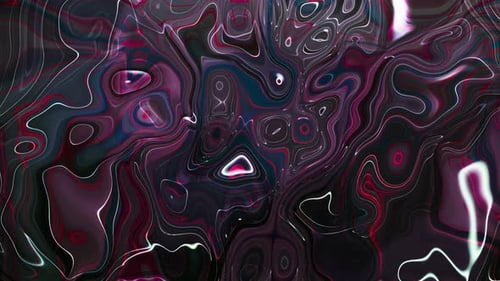 Abstract Fluid Glowing Neon Lines Background Animation