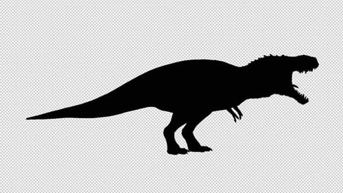 Dinosaurier-Roar-Silhouette