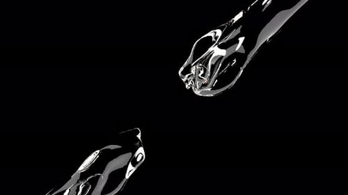 Transparent Liquid Splash Element with Dynamic Fluid Effect