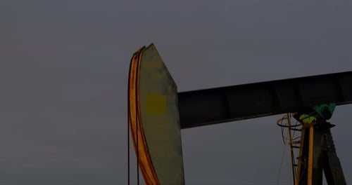Close Up Of An Oil Well Pump
